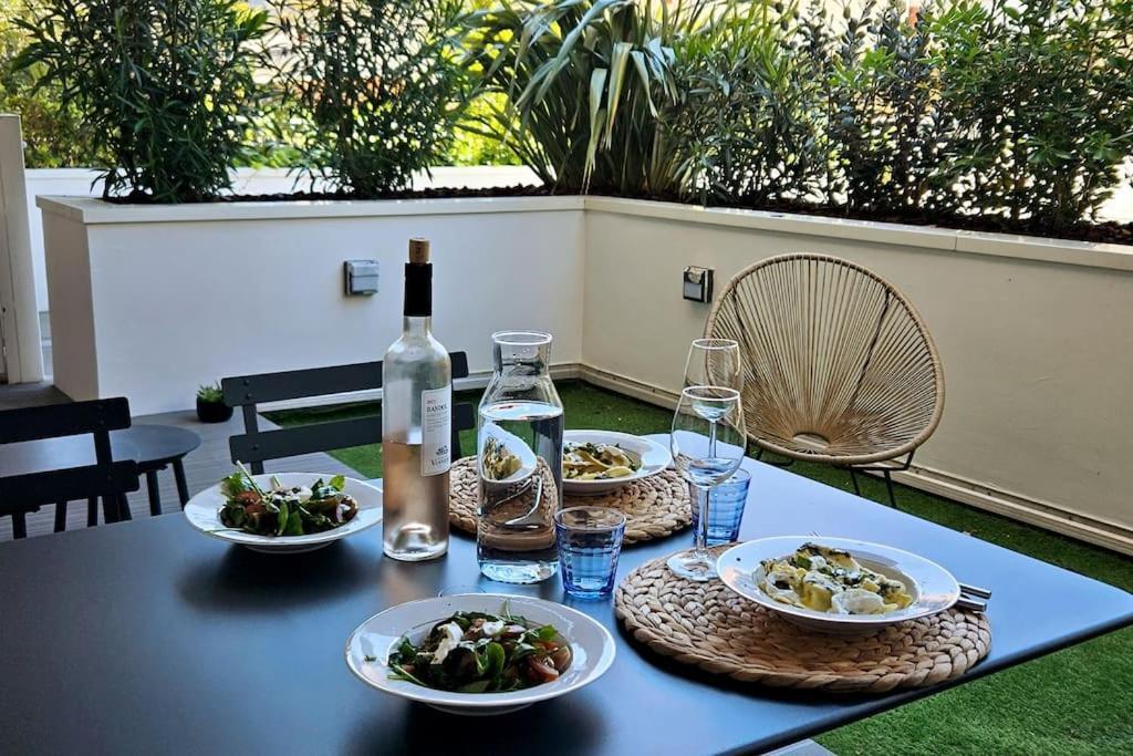 Arcareve - Grand Studio De Standing Avec Terrasse, Jardin Et Acces Direct A La Plage Arcachon Dış mekan fotoğraf